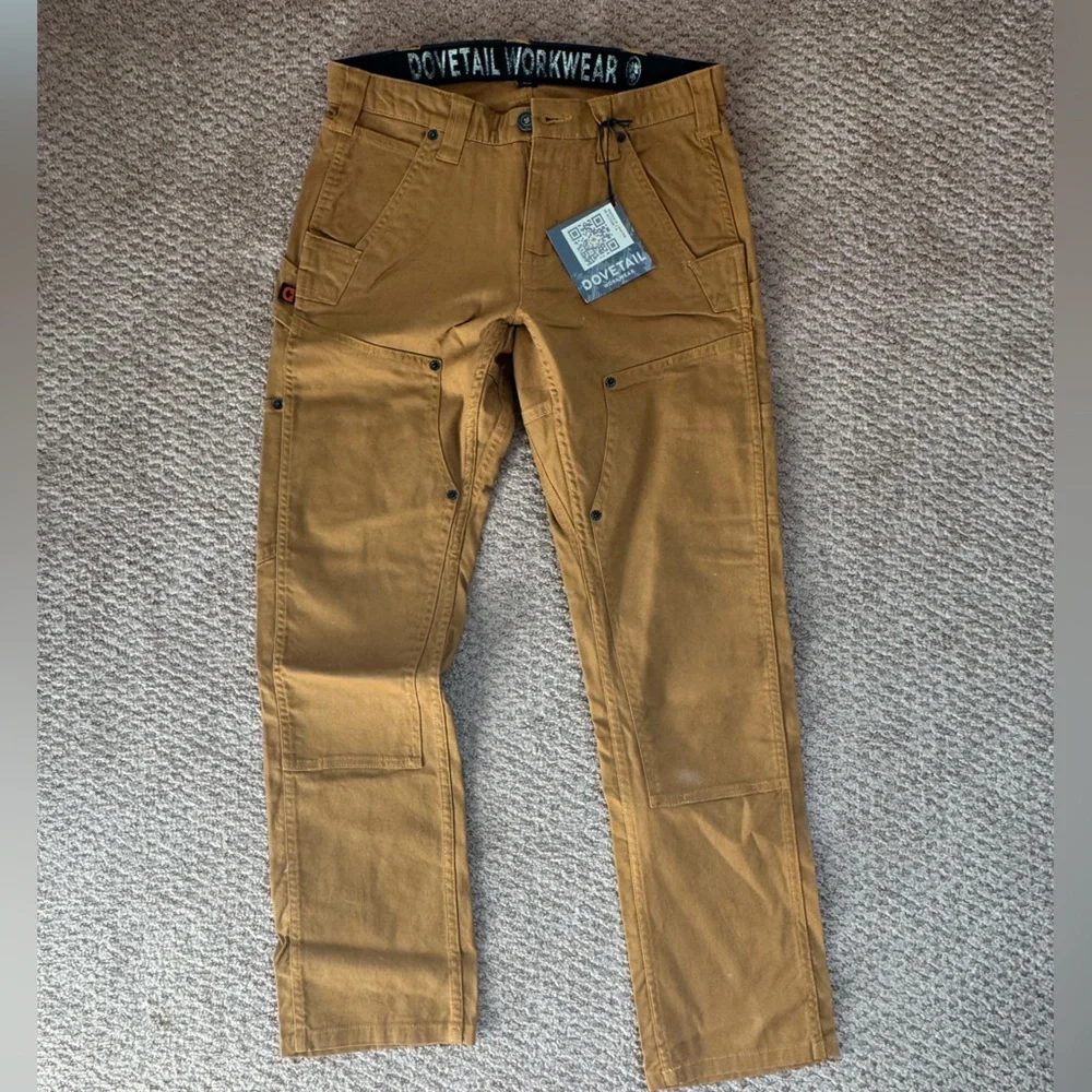 Women's Straight Leg Jeans in Tan - Picture 4 of 6